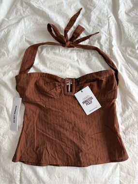 Princess Polly Brown Halter Top Sz 4